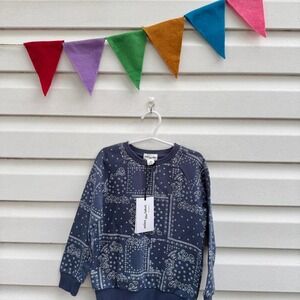 Miles the Label Blue bandana pattern sweatshirt